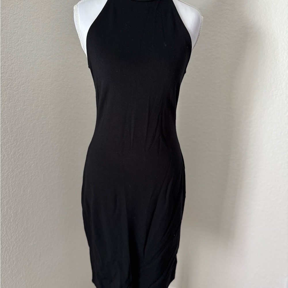 Elegant Black Halter Dress